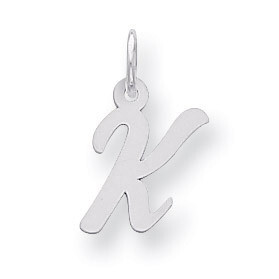 Script Initial K Charm Sterling Silver QC5080K, MPN: QC5080K, 883957575001