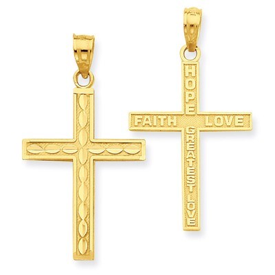 Reversible Cross Pendant 14k Gold C4176, MPN: C4176, 637218090945