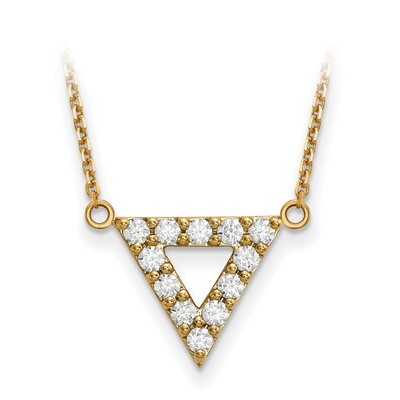 Diamond 13Mm Triangle Necklace 14k Gold XP5012A, MPN: XP5012AA, 883957315980