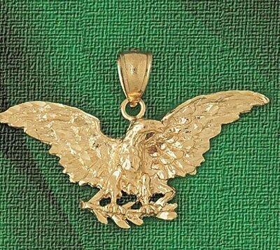 Dazzlers Jewelry Eagle Pendant Necklace Charm Bracelet in Yellow, White or Rose Gold 2799, MPN: DZ-…