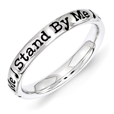 Sterling Silver Lyric Stand by Me Ring QSK1549-5