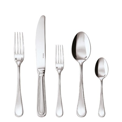 Sambonet perles 5 piece place setting hollow handle - silverplated on 18/10 stainless steel, MPN: 5…