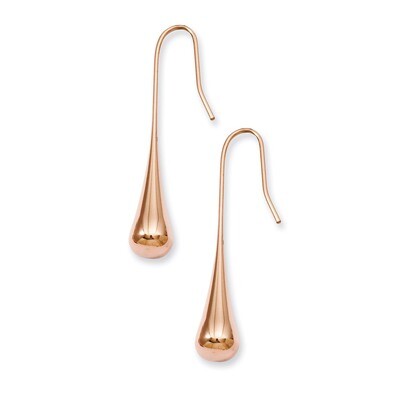 Pink IP-plated Dangle Earrings - Stainless Steel SRE535RP by Chisel, MPN: SRE535RP, 886774192802