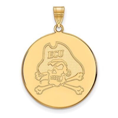 East Carolina University x-Large Disc Pendant 10k Yellow Gold 1Y064ECU, MPN: 1Y064ECU, 886774821306