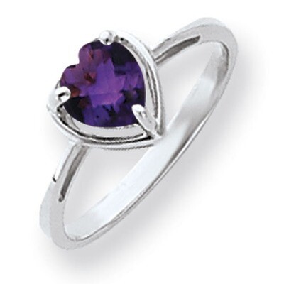 6mm Heart Amethyst Ring 14k white Gold Y4563AM, MPN: Y4563AM, 883957451992