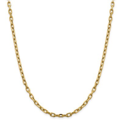24 Inch Diamond -cut 4.9mm Open Link Cable Chain 14k Gold Semi-solid BC188-24, MPN: BC188-24, 88395…