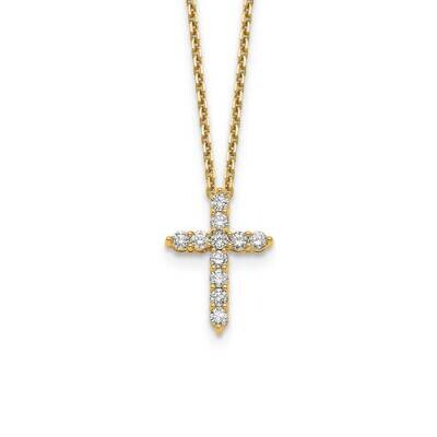 Cross Pendant with Chain 14k Gold PM1000-050-YA, MPN: PM1000-050-YLD, 191101806049