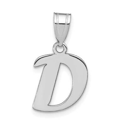 Script Letter D Initial Pendant 14k White Gold Polished YC1438WD, MPN: YC1438WD, 196904088005