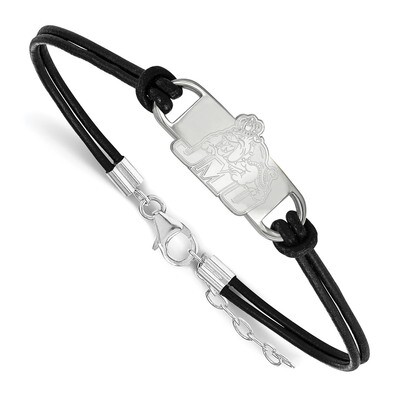 James Madison Univ Small Center Leather Bracelet Sterling Silver SS022JMU-7, MPN: SS022JMU-7, 19110…