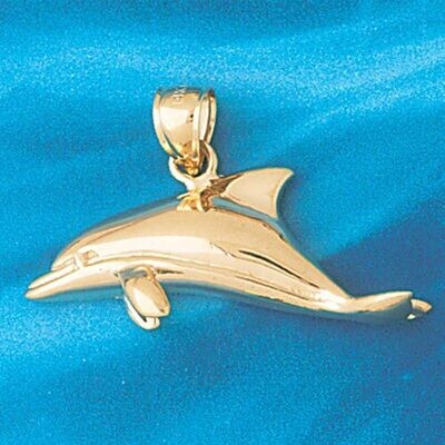 Dazzlers Jewelry Dolphin Pendant Necklace Charm Bracelet in Yellow, White or Rose Gold 395, MPN: DZ…
