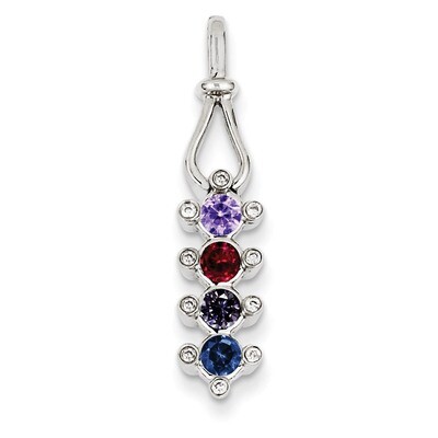 4 Birthstones Family Jewelry Diamond Semi-Set Pendant 14k White Gold XMPW26/4, MPN: XMPW26/4, 88395…