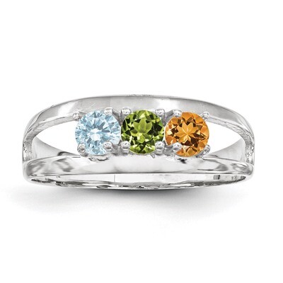 3 Birthstones Mother&#39;s Ring Sterling Silver XMR7/3SS, MPN: XMR7/3SS, 883957869421