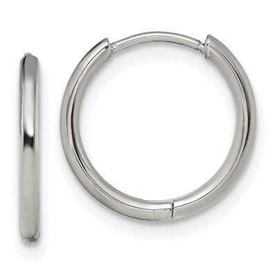 1.6mm Hinged Hoop Earrings Stainless Steel Polished SRE1452, MPN: SRE1452, 191101866630