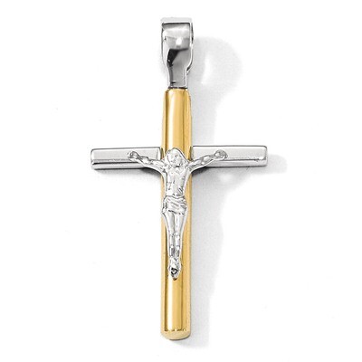 Leslie&#39;s Crucifix Pendant 14k Two-tone Gold Polished HB-LF861, MPN: LF861, 196904089347