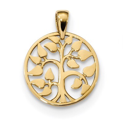 Tree in Circle Pendant 14k Gold Polished K5946, MPN: K5946, 191101677380