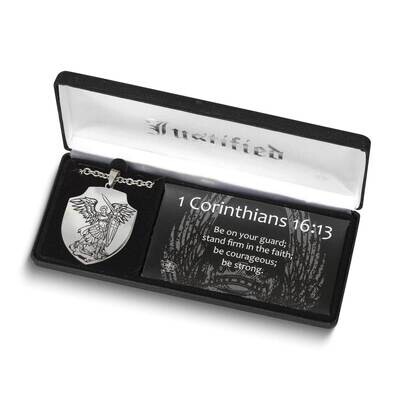 Stainless Steel St. Michael with Cross Shield Reversible Necklace GM24495, MPN: GM24495, 6037994401…