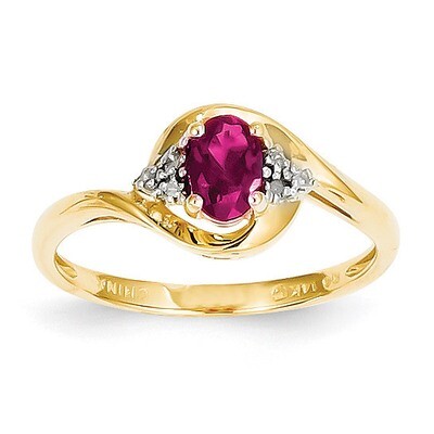 Diamond &amp; Genuine Ruby Ring 14k Gold XBS414, MPN: XBS414, 883957374505