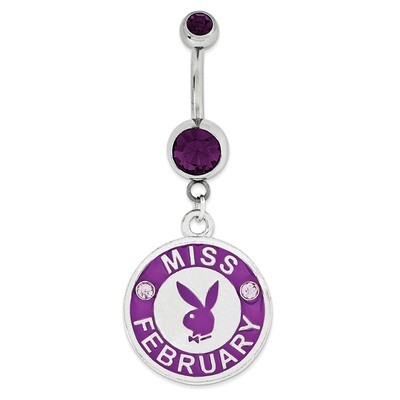 Playboy Miss February Belly Ring PBB157