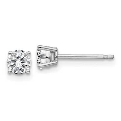 1/2ct. 4.0mm Round G H I True Light Moissanite Earrings 14k White Gold WG326-6MT, MPN: WG326-6MT, 1…