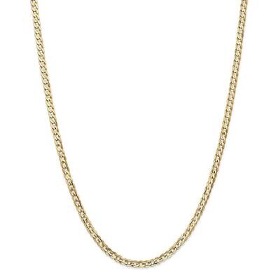 3.8mm Open Concave Curb Chain 28 Inch 14k Gold LCR100-28, MPN: LCR100-28, 883957171883