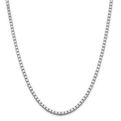 3.75mm Box Chain 26 Inch Sterling Silver QBX065-26, MPN: QBX065-26,