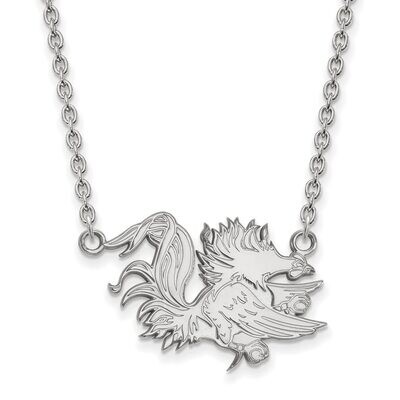 University of South Carolina Large Pendant with Chain Necklace 10k White Gold 1W055USO-18, MPN: 1W0…