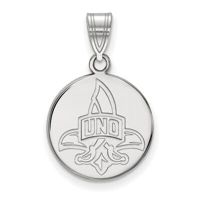 University of New Orleans Medium Disc Pendant 10k White Gold 1W017UNO, MPN: 1W017UNO, 886774781730