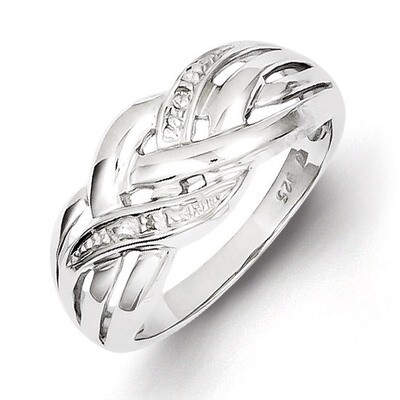 Ring Sterling Silver Rhodium-plated Diamond QR5783, MPN: QR5783, 883957543703
