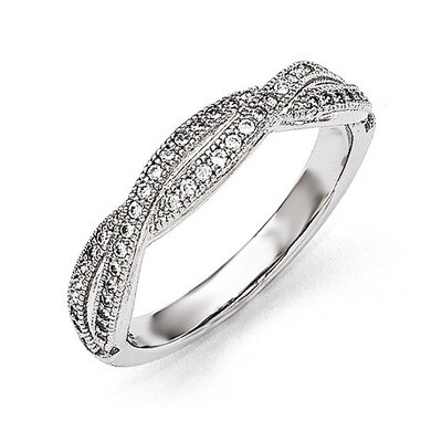 Ring Sterling Silver &amp; Cubic Zirconia Polished QMP1063, MPN: QMP1063, 886774577869