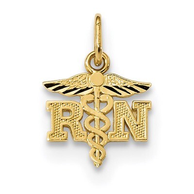 RN Nurse Pendant 14k Gold Diamond-cut Polished K6117, MPN: K6117, 886774036885