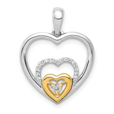 1/15Ct. Diamond Triple Heart Pendant 14k Two-Tone Gold PM4929-008-WYA, MPN: PM4929-008-WYA, 8839578…
