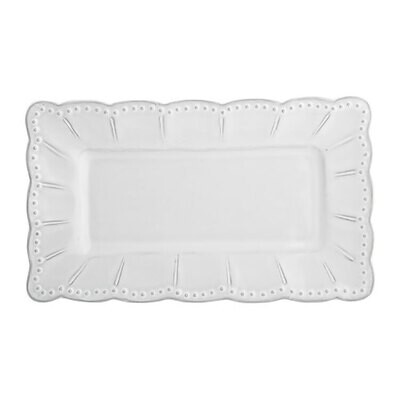 Arte Italica Bella Bianca Small Rectangular Platter BBS1035