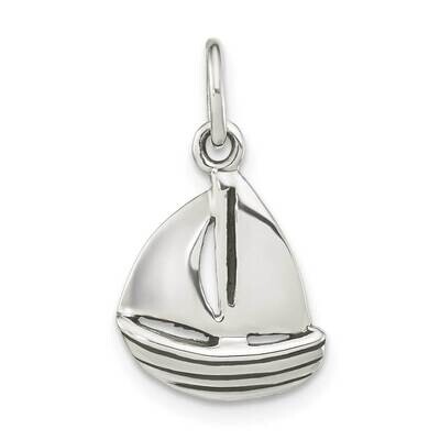 Sailboat Pendant Sterling Silver Polished QC11079, MPN: QC11079,
