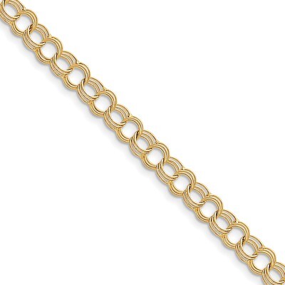 7 Inch Triple Link Charm Bracelet 10k Gold 10TO748-7, MPN: 10TO748-7, 191101601507