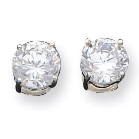8mm Round Basket Set Diamond Stud Earrings Sterling Silver QE3148, MPN: QE3148, 883957925387