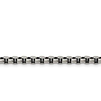 High Polished 3.9mm Rounded Box Chain Stainless Steel SRN2549 by Chisel, MPN: SRN2549, 191101018466