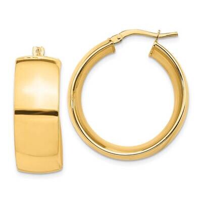 10mm Hoop Earrings 14k Gold High Polished TF1421, MPN: TF1421, 191101205095
