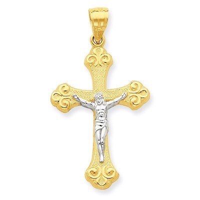 Crucifix Pendant 10K Gold &amp; Rhodium 10C1080, MPN: 10C1080, 886774019437
