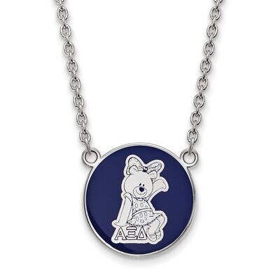 Alpha Xi Delta Small Enameled Pendant with 18 Inch Chain Sterling Silver SS043AXD-18, MPN: SS043AXD…