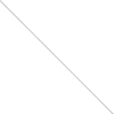 0.85mm Round Diamond-cut Wheat Chain 14 Inch 14k White Gold PEN268-14, MPN: PEN268-14, 886774401812