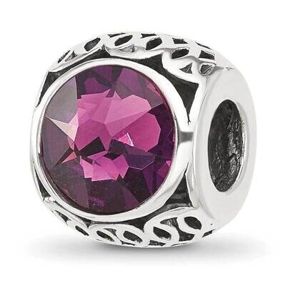 Antiqued Purple Swarovski Crystal Bead Sterling Silver QRS4364, MPN: QRS4364,