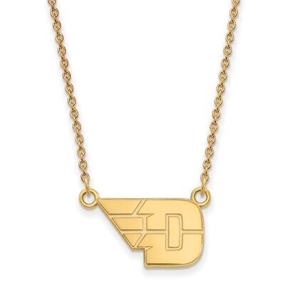 University of Dayton Small Pendant with Chain Necklace 10k Yellow Gold 1Y011UD-18, MPN: 1Y011UD-18,…