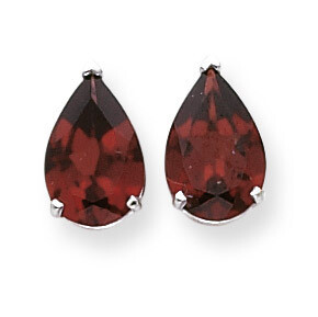 Garnet Diamond Pear Stud Earrings 14k Gold XE84WGA, MPN: XE84WGA, 883957105284