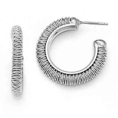 Rodium Plated Fancy Earrings Sterling Silver QLE1070, MPN: QLE1070,