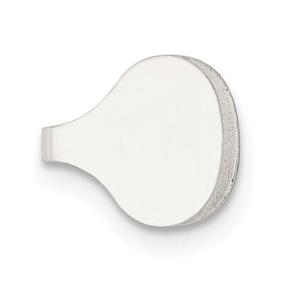 9.4 x 7.9mm Flat Solder Flush Endcap Sterling Silver SS3648, MPN: SS3648,