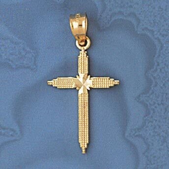 Dazzlers Jewelry Cross Pendant Necklace Charm Bracelet in Yellow, White or Rose Gold 8287, MPN: DZ-…