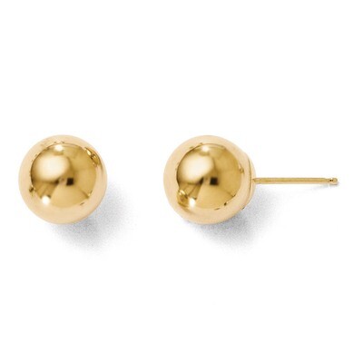 Leslie&#39;s Polished 8mm Ball Post Earrings - 14k Gold HB-19Z, MPN: 19Z, 886774569161