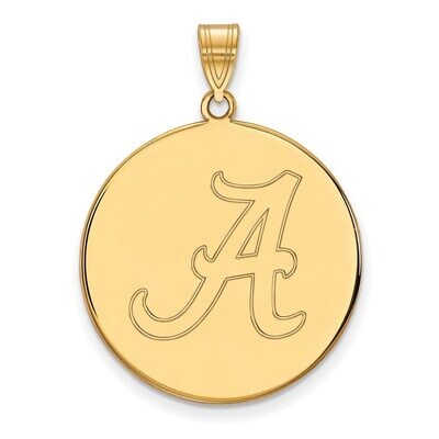 University of Alabama x-Large Disc Pendant Gold-plated Silver GP085UAL, MPN: GP085UAL, 886774956176