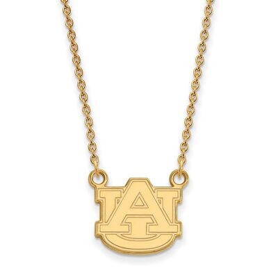 Auburn University Small Pendant with Chain Necklace 14k Yellow Gold 4Y015AU-18, MPN: 4Y015AU-18, 88…