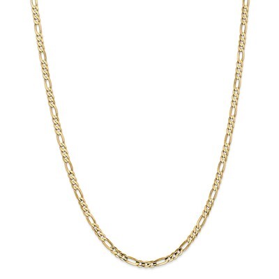 Leslie&#39;s 4.0mm Concave Figaro Chain 18 Inch 10k Gold HB-8215-18, MPN: 8215-18, 191101754722